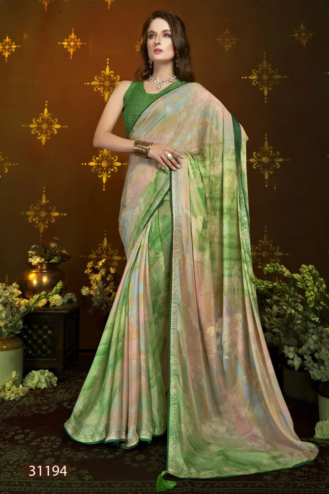 Divyanshi Vol 10 By Vallabhi Swarovski Georgette Sarees Wholesale Price In Surat
